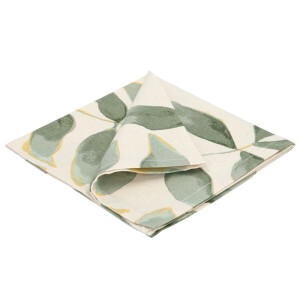 Servet, GOTS bio-katoen, silhouet blad, 40 x 40 cm