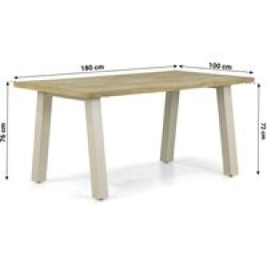 Lifestyle Glasgow dining tuintafel 180 x 100 cm