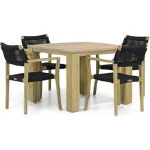 Lifestyle Dallas/Brighton 100 cm dining tuinset 5-delig