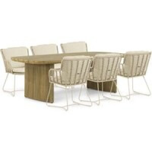4 Seasons Outdoor Fabrice/Falcon 240 cm dining tuinset 7-delig