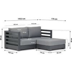 Santika Phantom chaise longue loungeset 3-delig