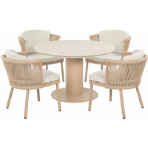 Hartman Toledo/Girona 120 cm dining tuinset 5-delig