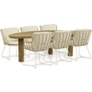 4 Seasons Outdoor Fabrice/Leafline 240 cm dining tuinset 7-delig