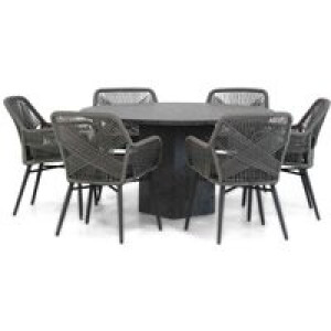 Lifestyle Advance/Graniet 140 cm dining tuinset 7-delig