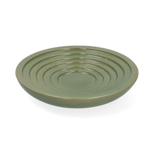 Vogeldrinkschaal, porselein, groen, Ø23 cm