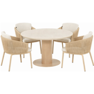 Hartman Sevilla/Girona 120 cm dining tuinset 5-delig