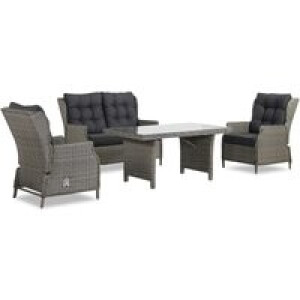 Garden Collections New Castle stoel-bank loungeset 4-delig