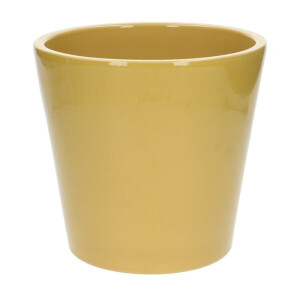 Bloempot, aardewerk, geel, Ø 20 cm