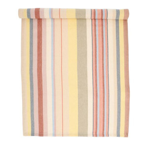 Tafelloper, GOTS bio-katoen, meerkleurig, gestreept, 50 x 145 cm