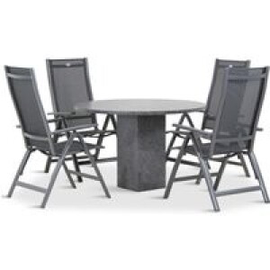 Hartman Royal Club/Graniet 120 cm dining tuinset 5-delig