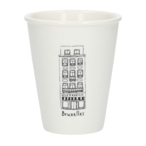 Gevel mok, Brussel Jean Stas, porselein, 200 ml