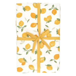 Tafelkleed, bio-katoen, citroenen, 140 x 180 cm