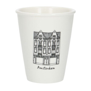 Gevel mok, Amsterdam De Pijp, porselein, 200 ml