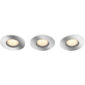 Philips Hue Adore badkamerinbouwspot White Ambiance - rond - Chroom 3-pack + dimmer