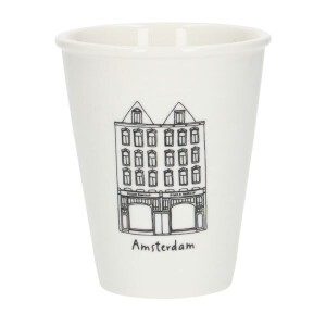 Gevel mok, Amsterdam Bilderdijk, porselein, 200 ml