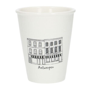 Gevel mok, Antwerpen Vleminck, porselein, 200 ml