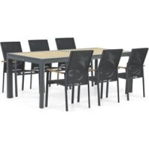 Presto Ricadi teak/Rosarno 214/273 cm dining tuinset 7-delig