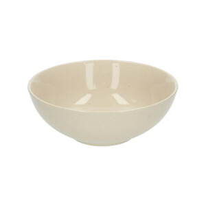 Kom, steengoed, beige, spikkel, Ø 17,5 cm, laag