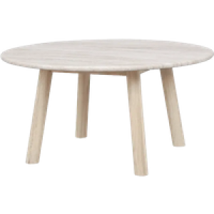 Taransay houten salontafel whitewash - Ø90 cm