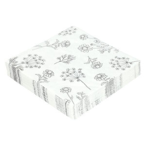Servetten, papier, dille en kamille, 33 x 33 cm, 20 stuks