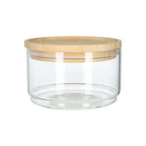 Stapelpot, glas en bamboe, 500 ml