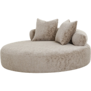 Annabel ronde loveseat fauteuil taupe