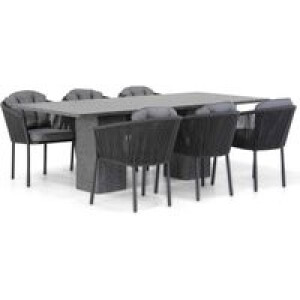 Santika Novita/Graniet 220 cm dining tuinset 7-delig