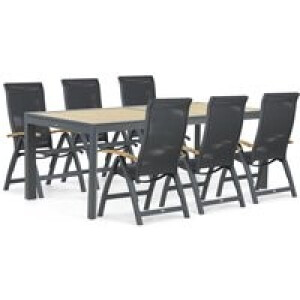 Presto Tarenta teak/Rosarno 214/273 cm dining tuinset 7-delig