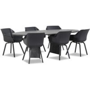 Hartman Sophie element/Graniet ovaal 240 cm dining tuinset 7-delig