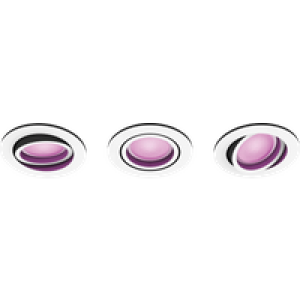 Philips Hue Centura inbouwspot White and Color - rond - Wit - 3-pack