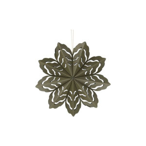 Kerstster, papier, mosgroen, 23 cm