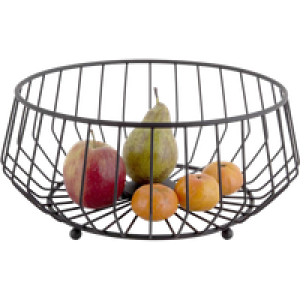 Linea fruitmand zwart - Ø 30 cm