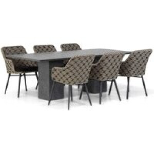 Lifestyle Crossway/Graniet 220 cm dining tuinset 7-delig