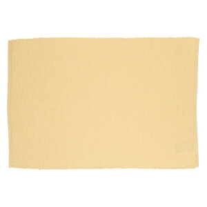 Placemat geribbeld, GOTS bio-katoen, korengeel, 35 x 50 cm