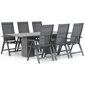 Presto Vasto/Graniet 220 cm dining tuinset 7-delig