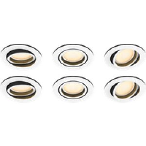 Philips Hue Milliskin inbouwspot White Ambiance - rond - Wit - 6-pack