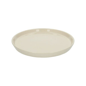 Dinerbord, steengoed, beige, spikkel, Ø 25 cm