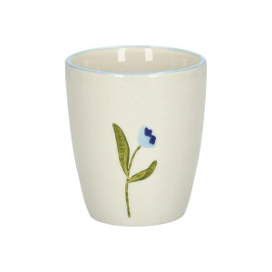 Beker, steengoed, blauwe tulp, Ø 7,5 cm
