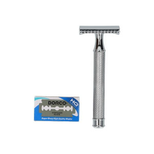 Safety razor inclusief 10 mesjes, rvs