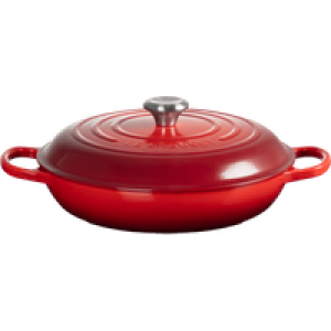 Le Creuset Signature Campagnard braadpan 30 cm kersenrood