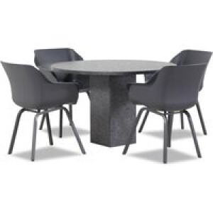 Hartman Sophie element/Graniet rond 120 cm dining tuinset 5-delig