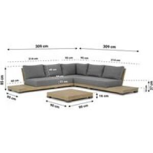 Lifestyle Hilton hoek loungeset 4-delig