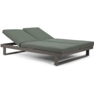 Lifestyle Massimo ligbed met kussen antraciet/moss green