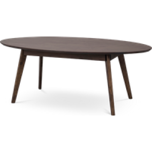 Yumi ovale houten salontafel donker hout - 130 x 65 cm