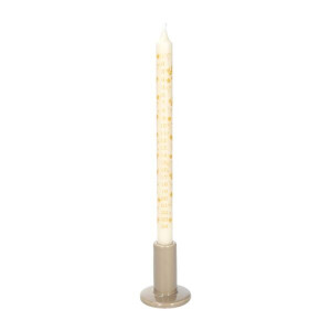 Kandelaar, porselein, hoog, lichtbruin