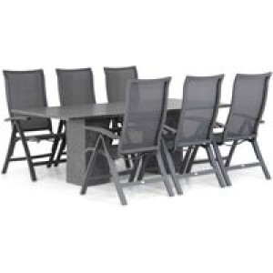 Presto Lucardo/Graniet 220 cm dining tuinset 7-delig