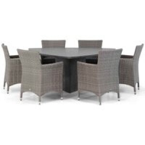 Garden Collections Dublin/Graniet 170 cm triangel dining tuinset 7-delig