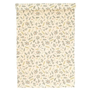 Tafelloper lang, GOTS bio-katoen, kerstgroen, 45 x 260 cm