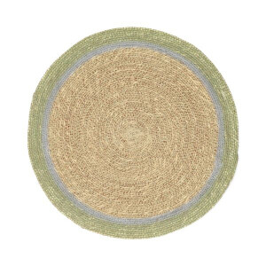 Placemat naturel, zeegras, groen, Ø38 cm