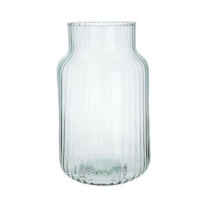 Vaas, gerecycled glas, transparant, Ø19 cm